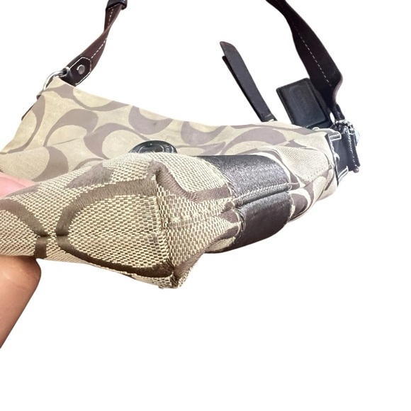 Coach Signature Crossbody Shoulder Handbag Purse Brown - Picture 8 of 12